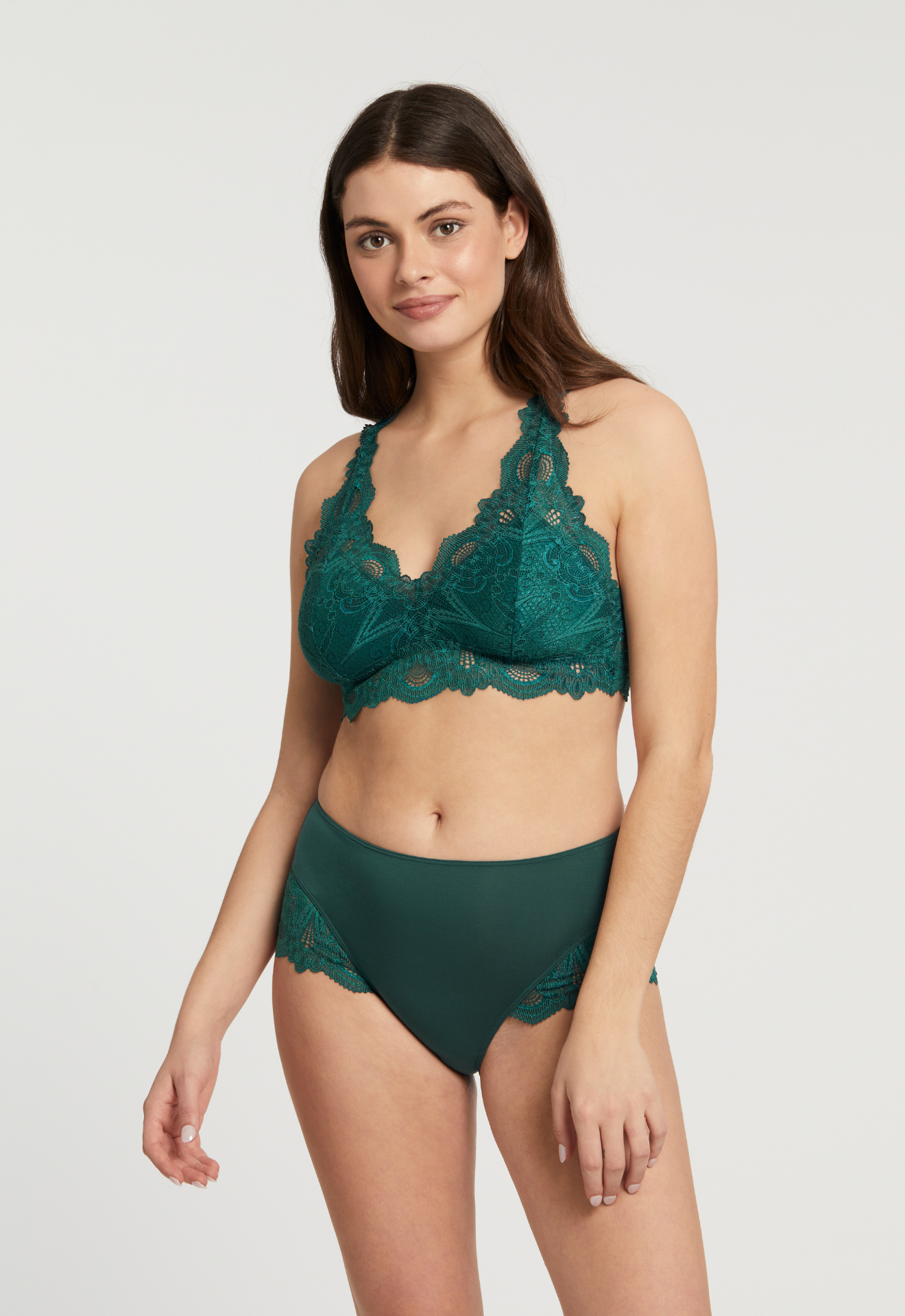 Bralette en Dentelle avec Dos en T Fleur Bralette en Dentelle avec Dos en T Fleur