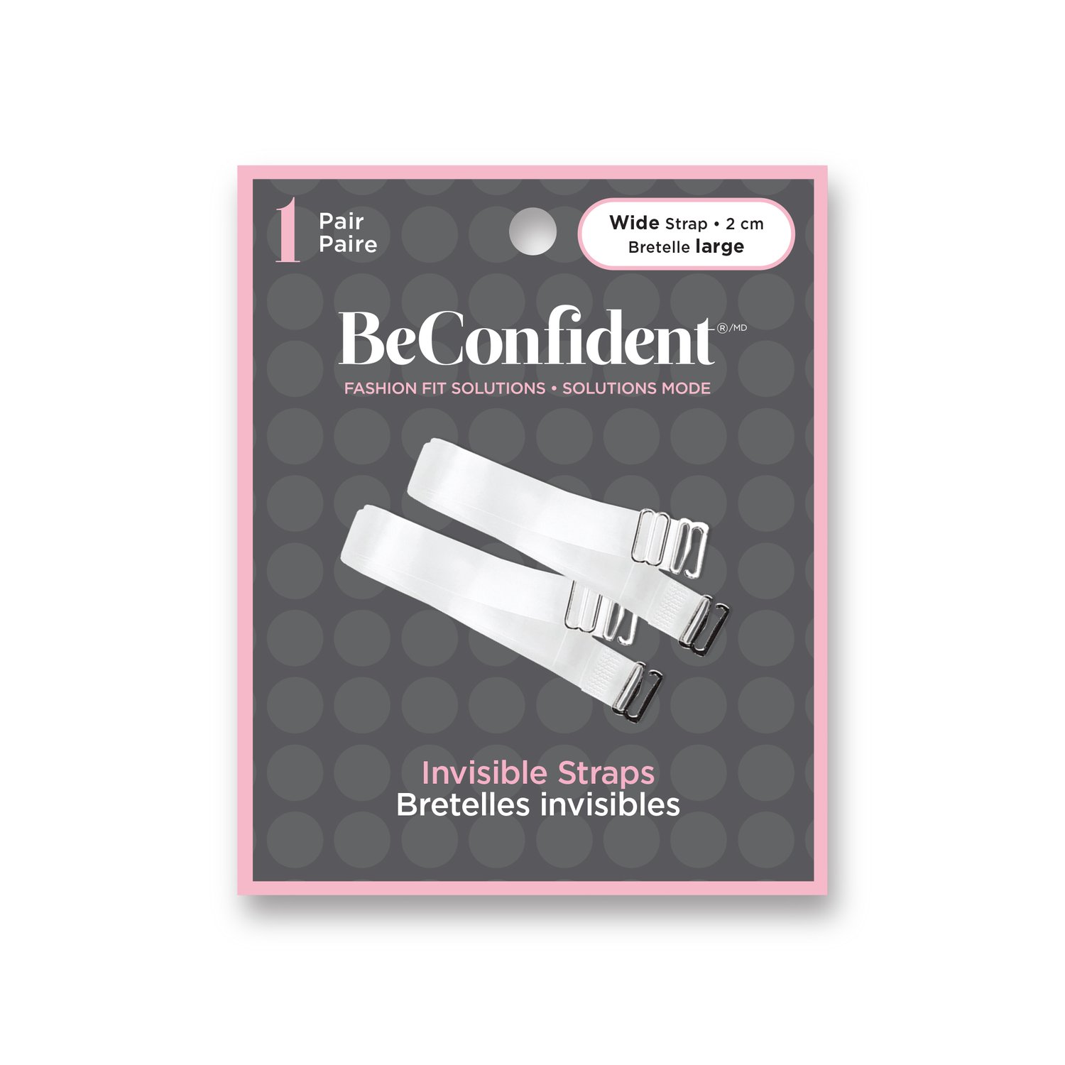 Bretelles transparentes larges 2 cm (1 paire) Be Confident Bretelles transparentes larges 2 cm (1 paire) Be Confident