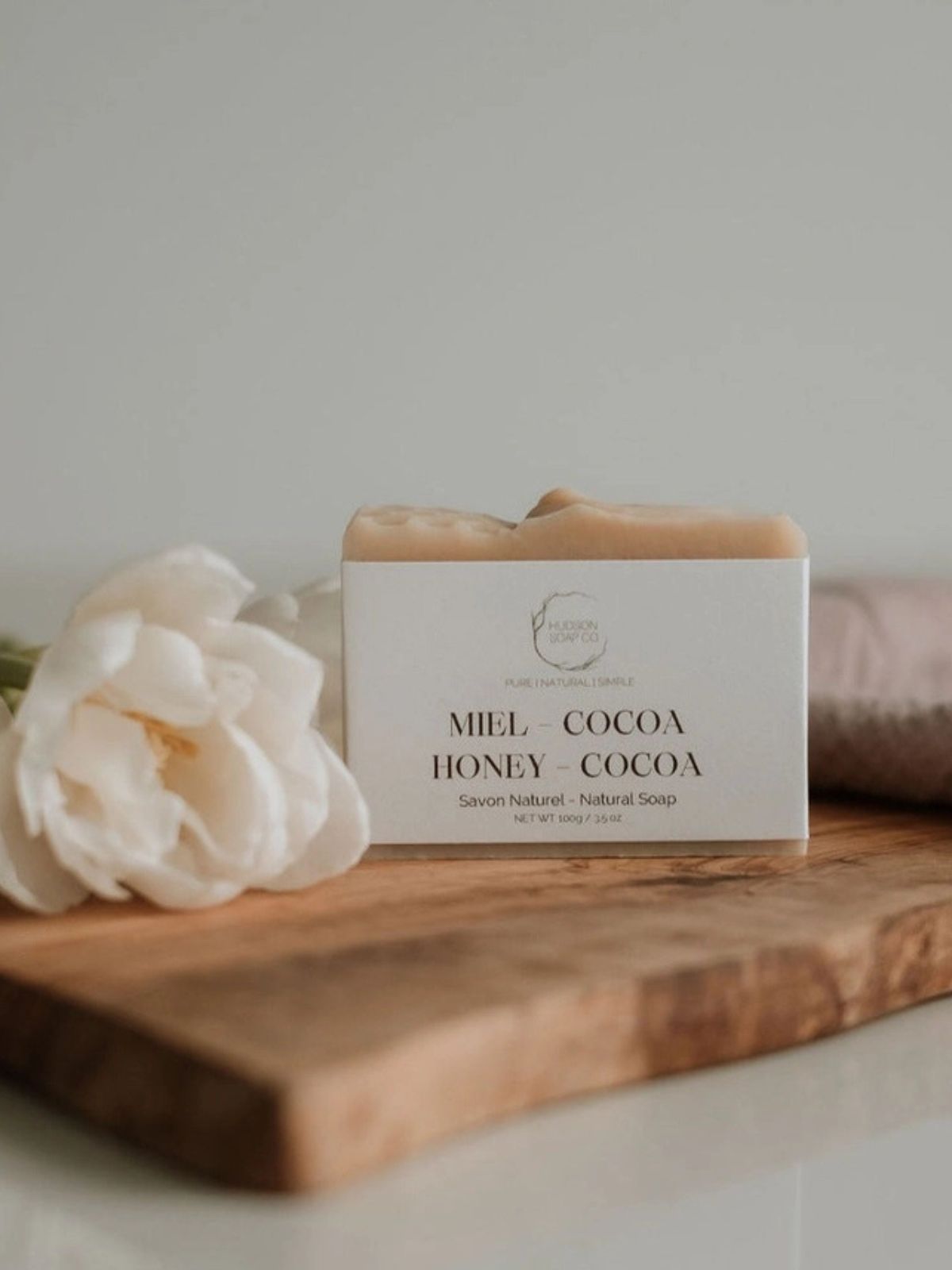 Savon naturel Miel + Cocoa Hudson Soap Savon naturel Miel + Cocoa Hudson Soap