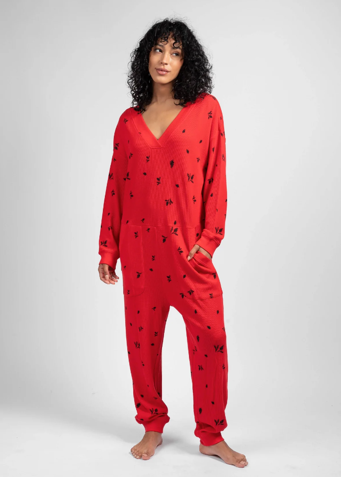Jumpsuit gaufré à imprimé LATTELOVE 