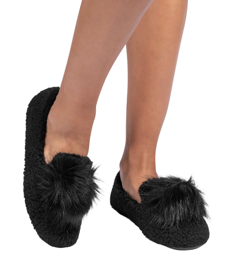 Mocassins à pompons en sherpa LATTELOVE 