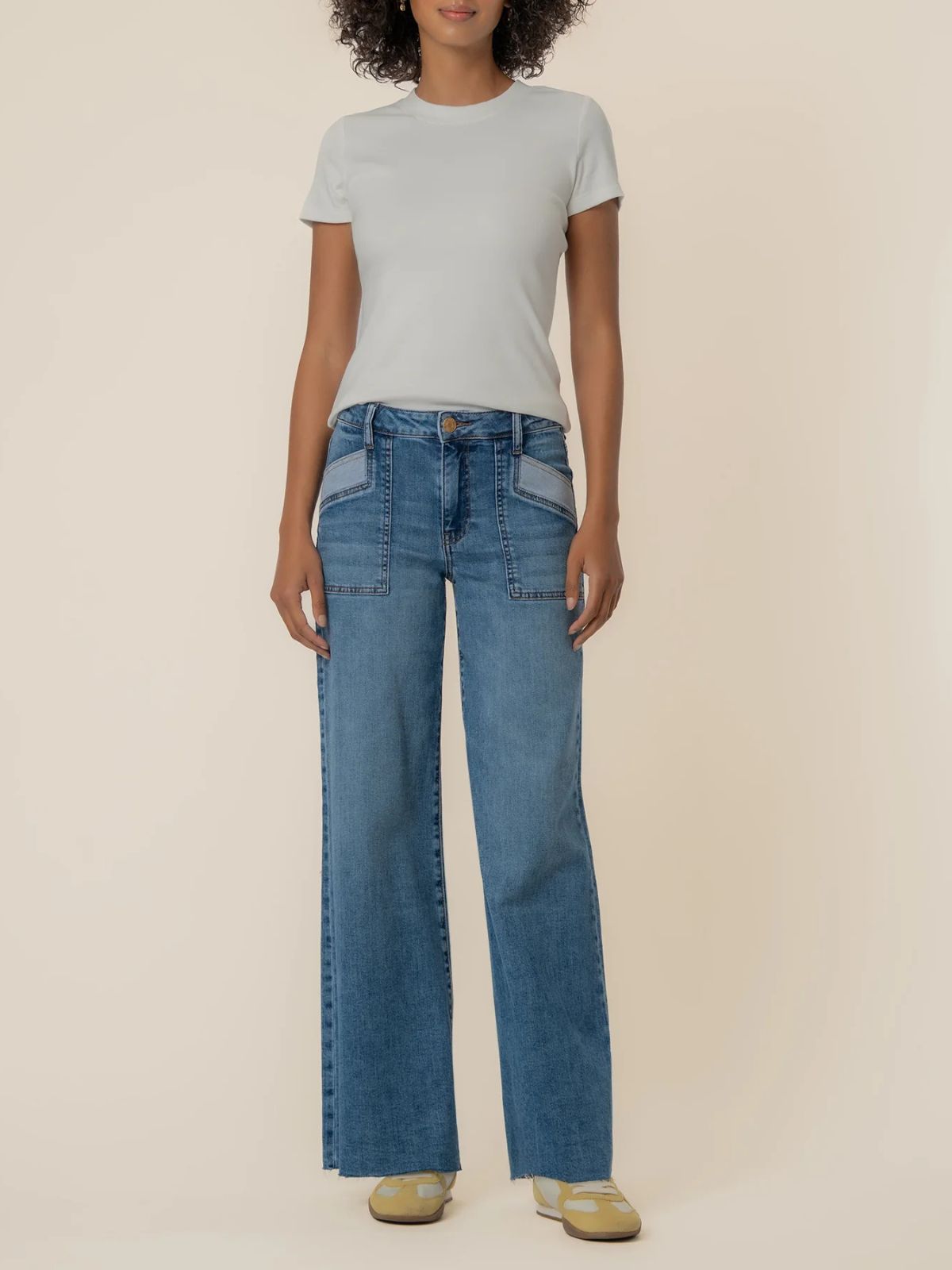 Jeans à taille haute et jambe large Maya Kut