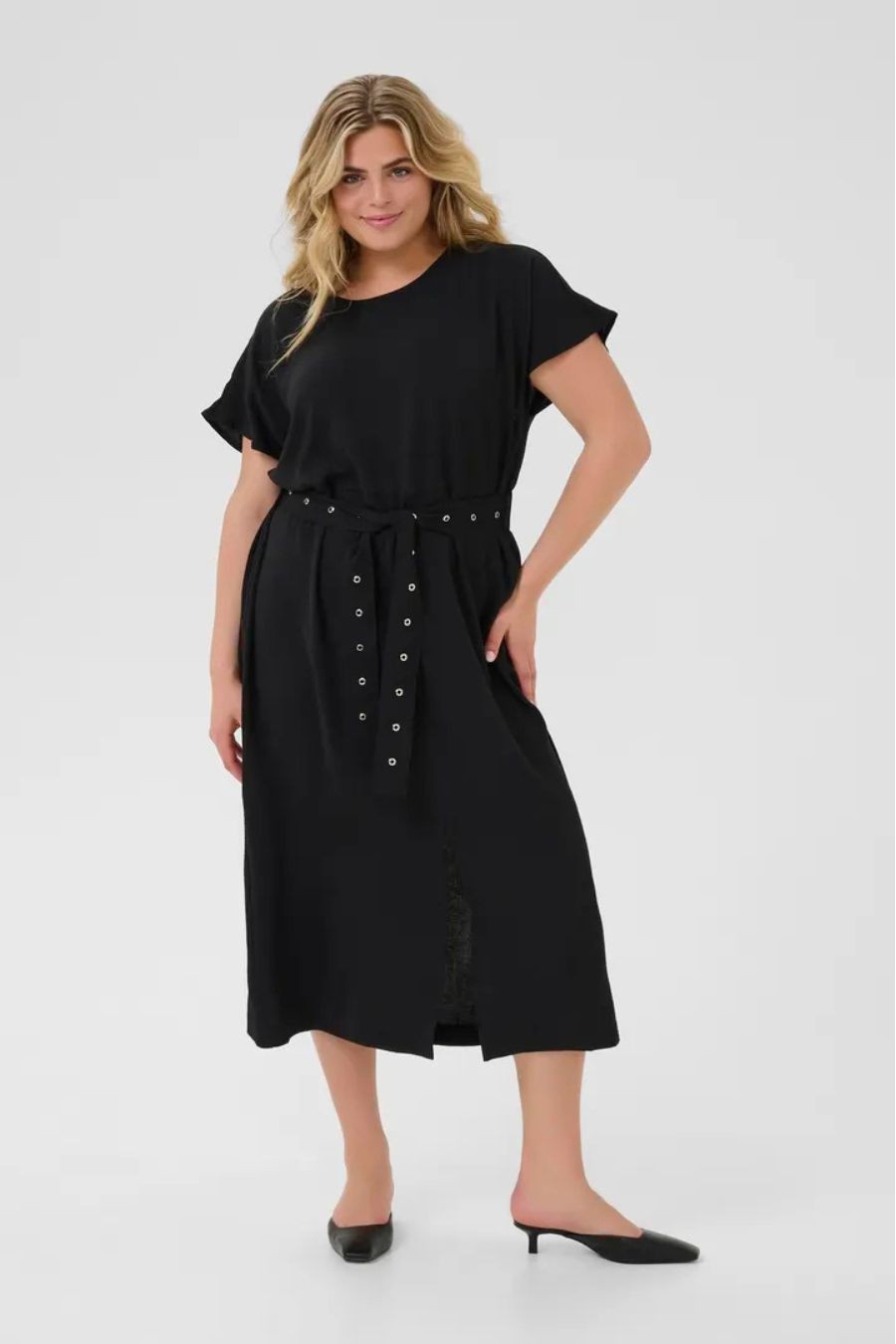 Robe midi a manches courtes Kaffe Curve 10583434