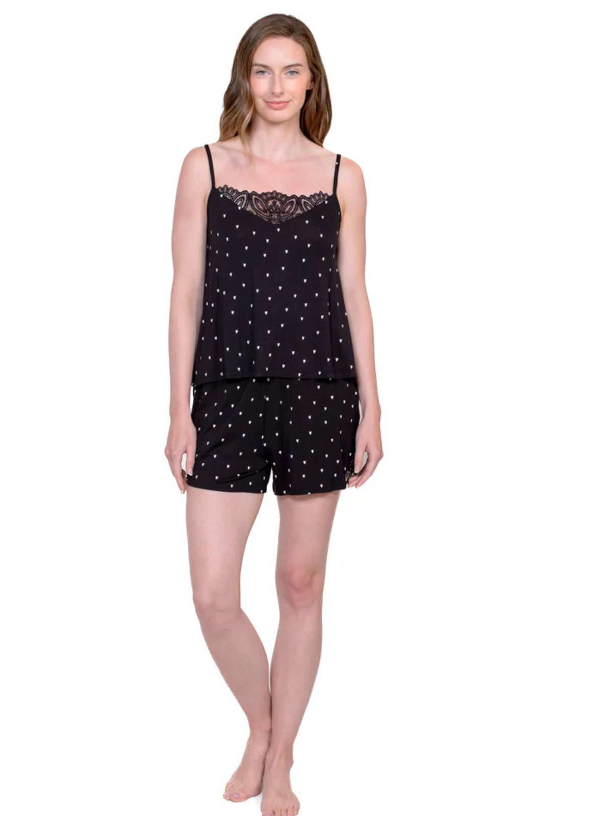 Ensemble caraco et short en dentelle LATTE LOVE