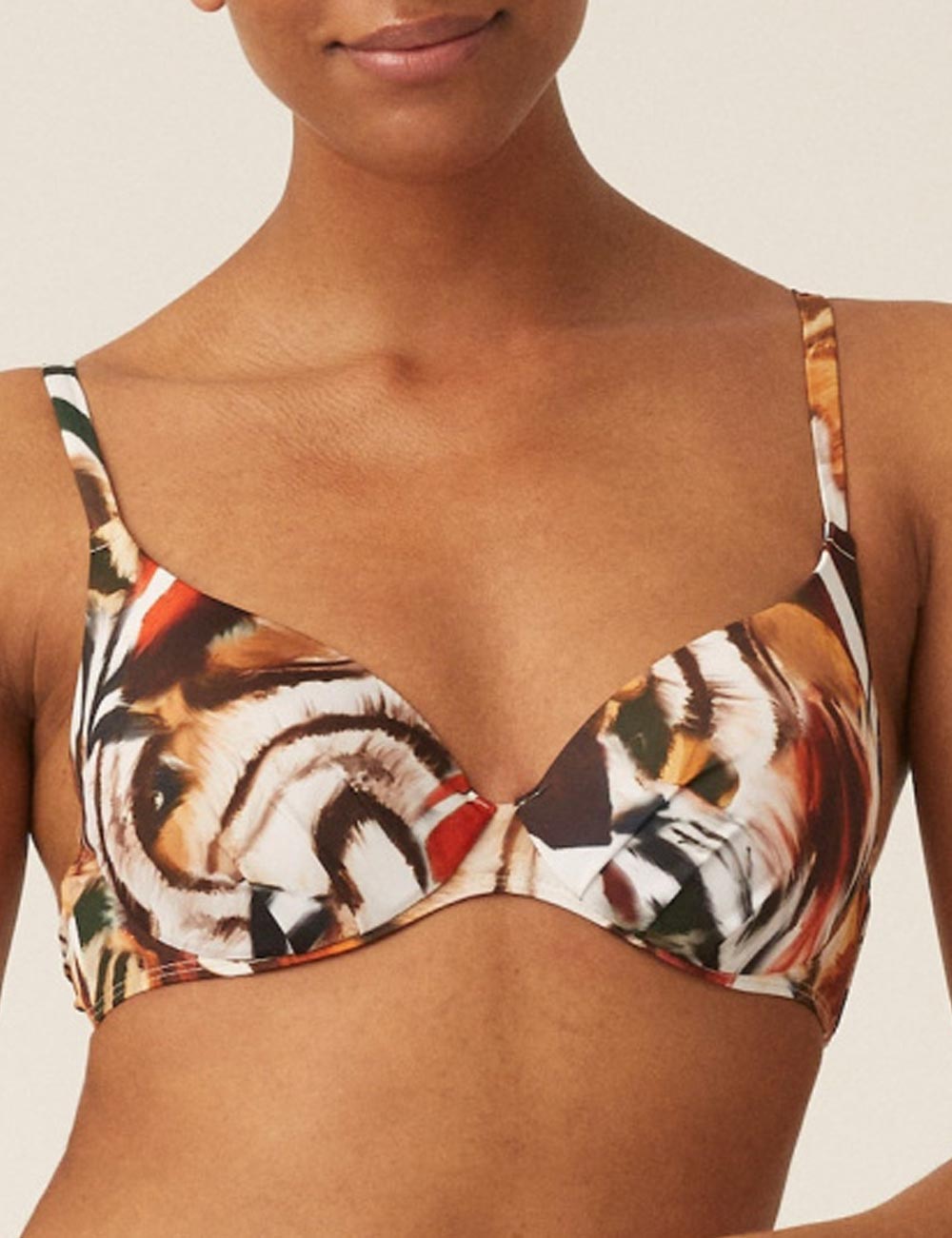 Haut de Bikini Animal à Armatures Naturana 77064 