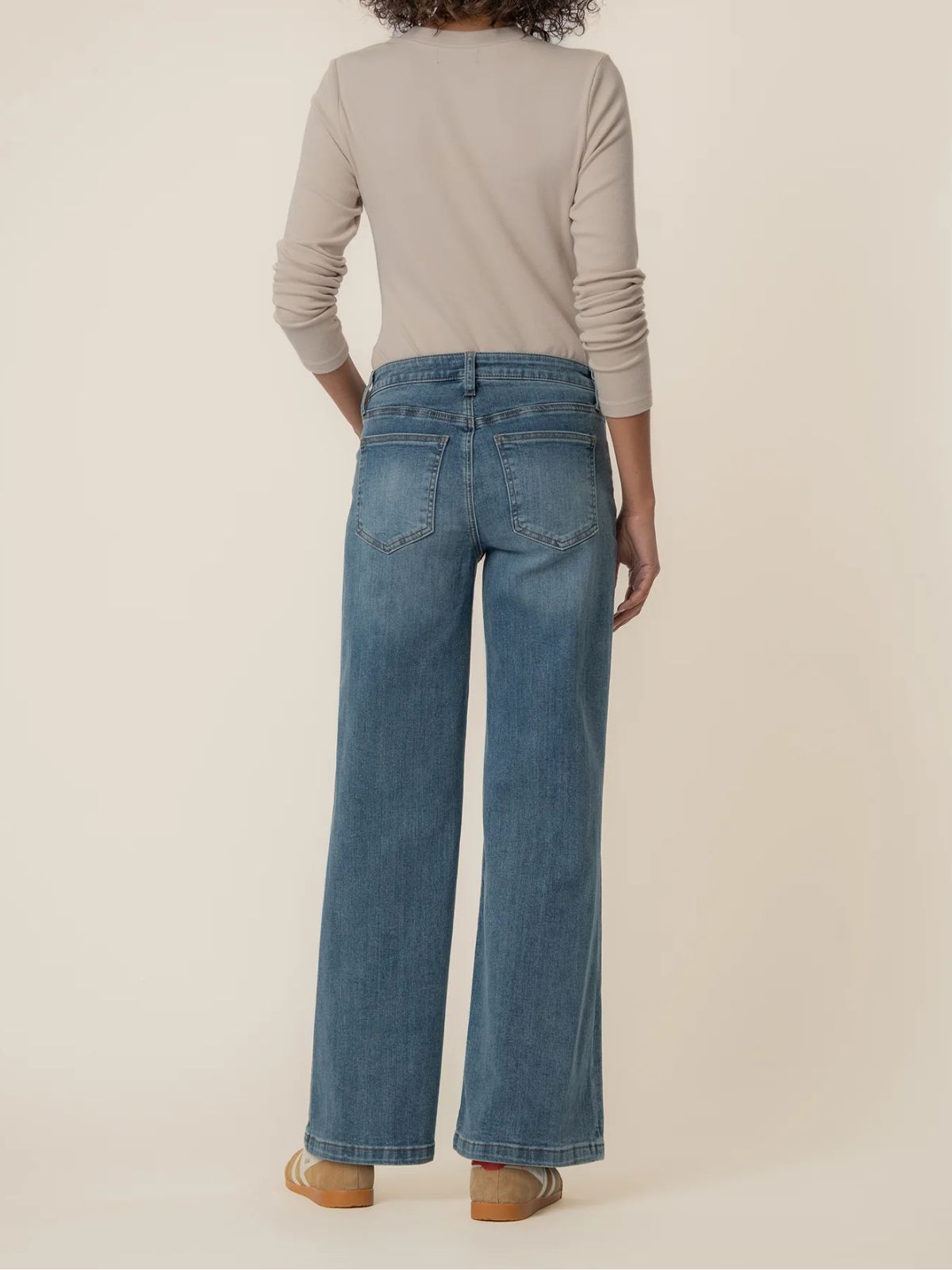 Jeans à taille haute et jambe large Maya Kut