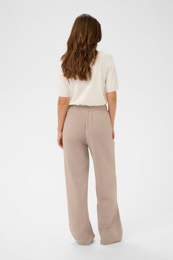 Pantalon à jambe large Cream 