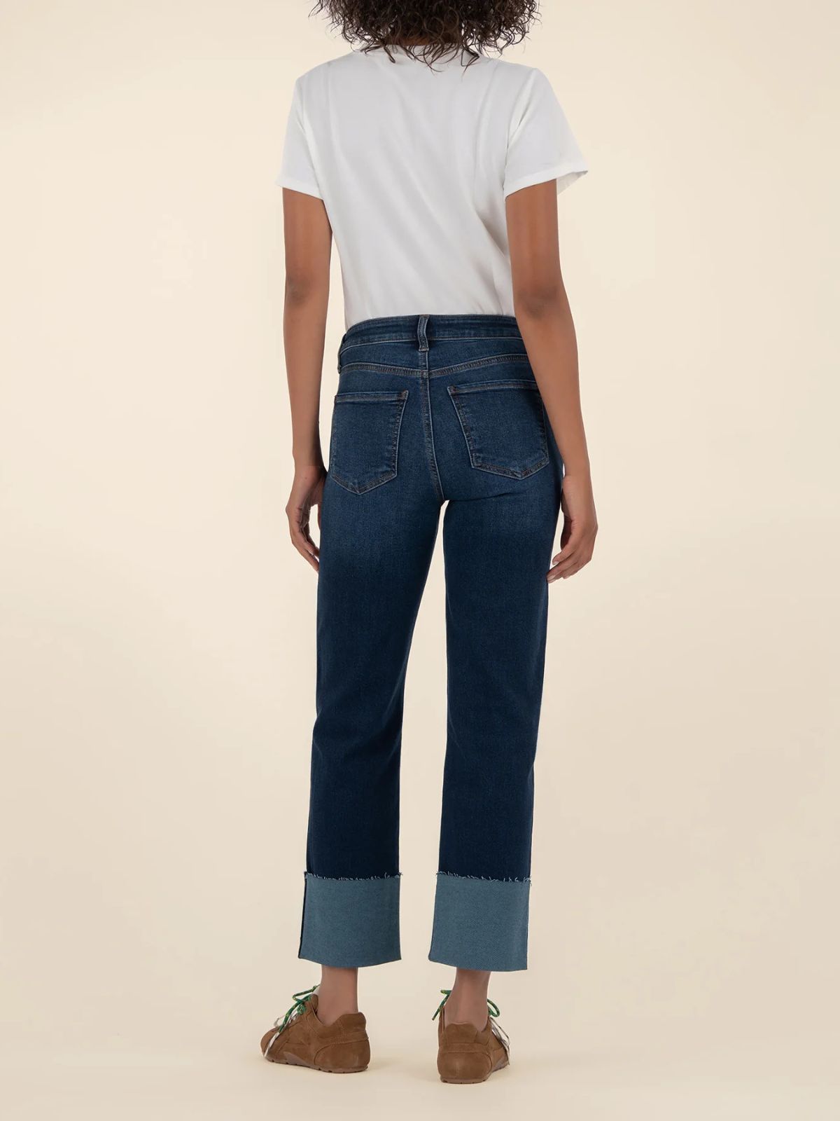 Jeans à taille haute et jambe droite Fay Kut